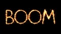 Boom text sparkler glitter sparks firework loop animation