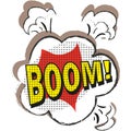 Boom vector cartoon comic text burst bubble