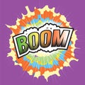 BOOM! Wording Sound Effect for Comic Speech Bubble.