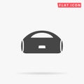 Boombox flat vector icon. Hand drawn style design illustrations