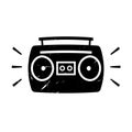 Boombox ghetto blaster grunge icon