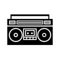 Boombox ghetto blaster silhouette icon