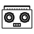 Boombox icon, simple style