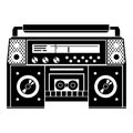 Boombox icon, simple style