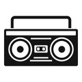 Boombox icon, simple style