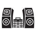 Boombox icon, simple style