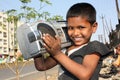 Boombox Kid Royalty Free Stock Photo