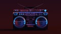 Boombox Moody 80s lighting Royalty Free Stock Photo