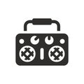 Boombox music speaker icon