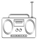 Boombox outline