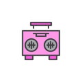 Boombox radio filled outline icon