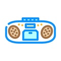 boombox retro music color icon vector illustration