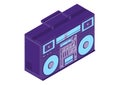 Isometric boombox.