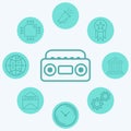 Boombox vector icon sign symbol