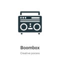 Boombox vector icon on white background. Flat vector boombox icon symbol sign from modern creative pocess collection for mobile