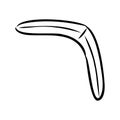 Boomerang in flight. Vector drawing boomerang vector Royalty Free Stock Photo