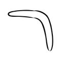 Boomerang in flight. Vector drawing boomerang vector Royalty Free Stock Photo