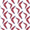 Boomerang seamless pattern