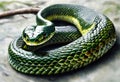Boomslang snake in the wild nature. Dangerous snake Royalty Free Stock Photo