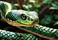 Boomslang snake in the wild nature. Dangerous snake Royalty Free Stock Photo