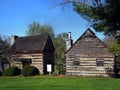 Boone Cabin and Old One Room School House Royalty Free Stock Photo