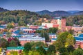 Boone, North Carolina, USA campus and town skyline