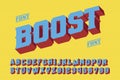 Boost 3D vintage letters