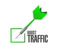 boost traffic dart check mark illustration design