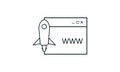 Boost traffic icon vector illustration.