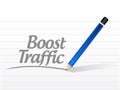 boost traffic message sign illustration design