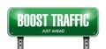 boost traffic road sign illustration design