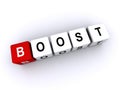 boost word block on white