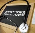 Boost your immune system - chalkboard concept