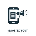 Boosted Post icon. Simple element from social media collection. Creative Boosted Post icon for web design, templates, infographics Royalty Free Stock Photo