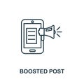 Boosted Post icon. Simple element from social media collection. Creative Boosted Post icon for web design, templates Royalty Free Stock Photo