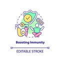 Boosting immunity concept icon