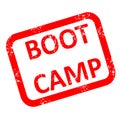Boot camp stamp sign. boot camp grunge rubber stamp on white background