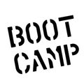 BOOT CAMP stamp on white