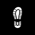 Boot footstep icon or footprint silhouette Royalty Free Stock Photo