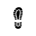 Boot footstep icon or footprint silhouette Royalty Free Stock Photo
