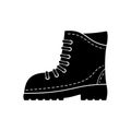 Boot hiking icon isolated on white background. Army military shoes. Vector illustration Royalty Free Stock Photo