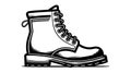 Boot icon. Hiking boots icon. Vector illustration. Black shoe symbol on white background Royalty Free Stock Photo