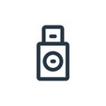 boot icon vector from disc tool line concept. Thin line illustration of boot editable stroke. boot linear sign for use on web and