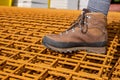 Boot and iron armature Royalty Free Stock Photo