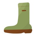 boot rubber green brown pair elements icon