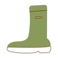 boot rubber green line pair elements icon