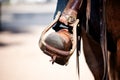 Boot in Stirrup Royalty Free Stock Photo