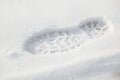 Boot trace on a snow