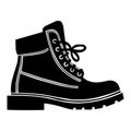Boot vector black icon on white background Royalty Free Stock Photo
