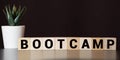 BOOTCAMP word written on wood block, business concept Royalty Free Stock Photo